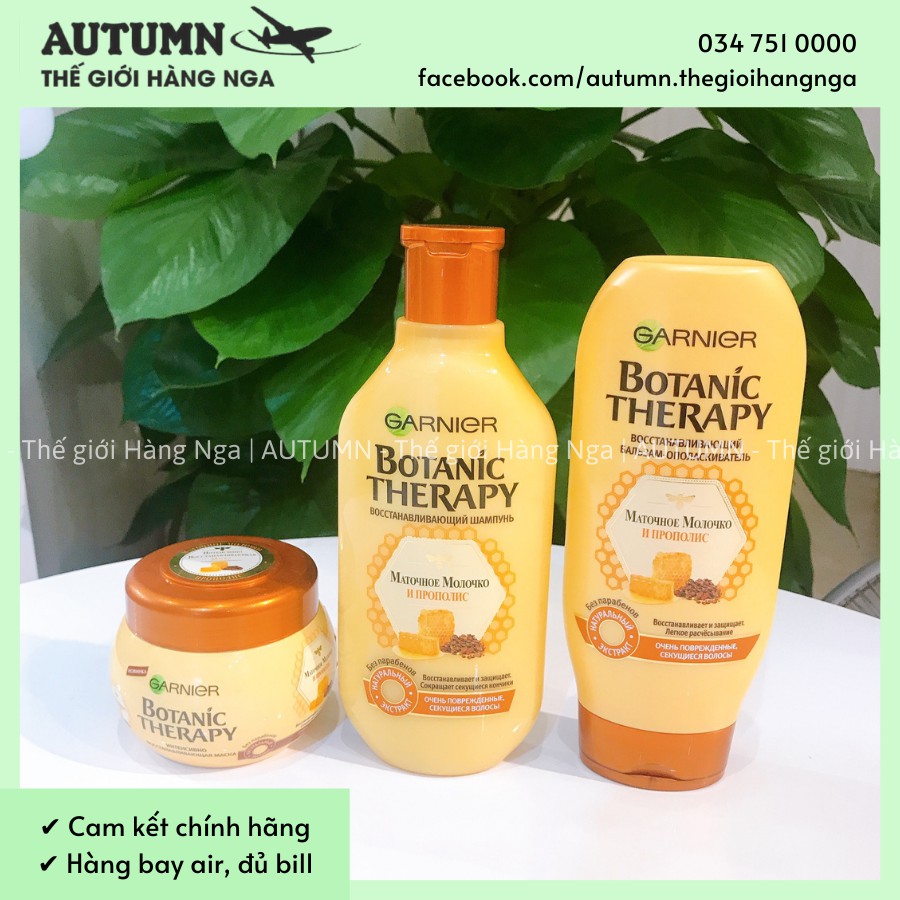 Bộ gội, xả, ủ GARNIER Botanic Therapy Nga