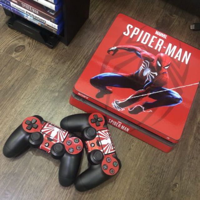 Skin ps3 và ps4 Spider man miếng dán trang trí bảo vệ máy game điện thử