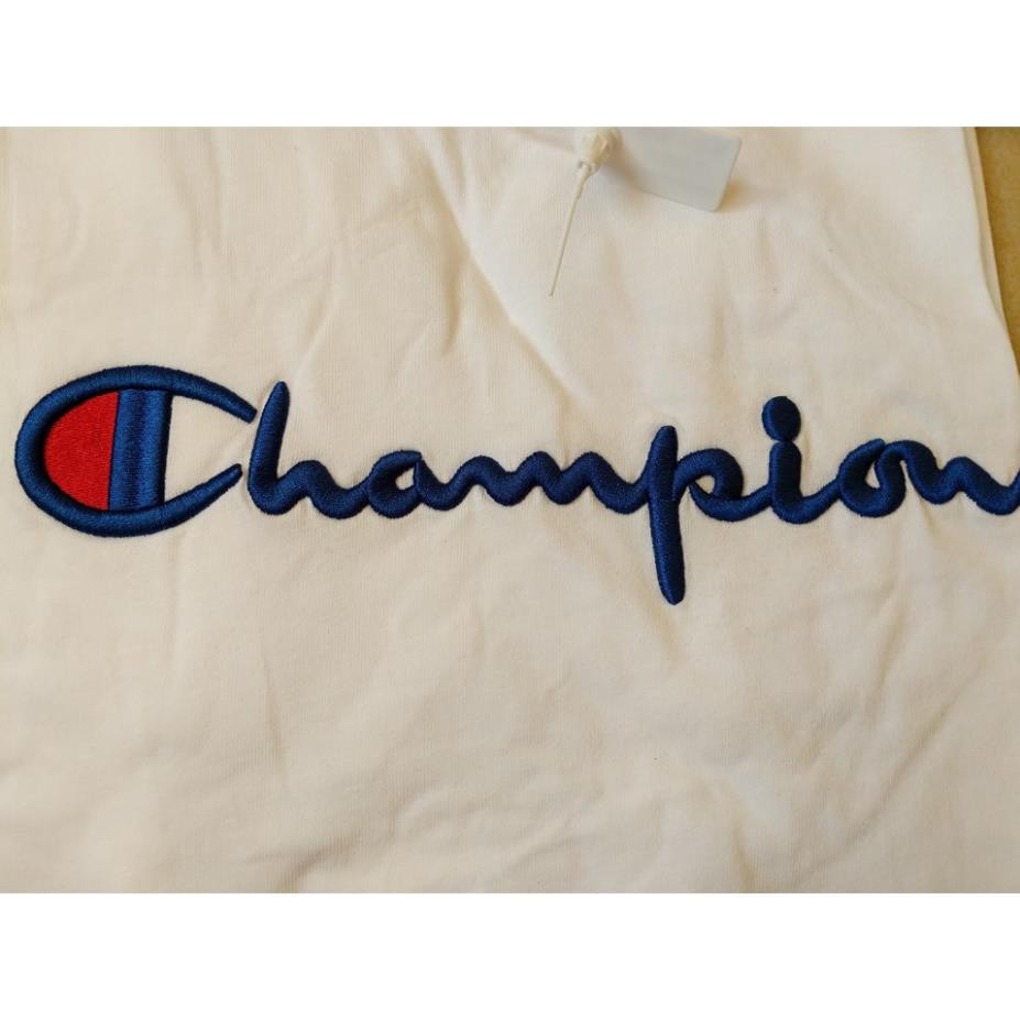 (CÓ SẴN) Áo Thun Champion - Champion Tee chữ và logo THÊU kèm tag bên dưới vạc áo