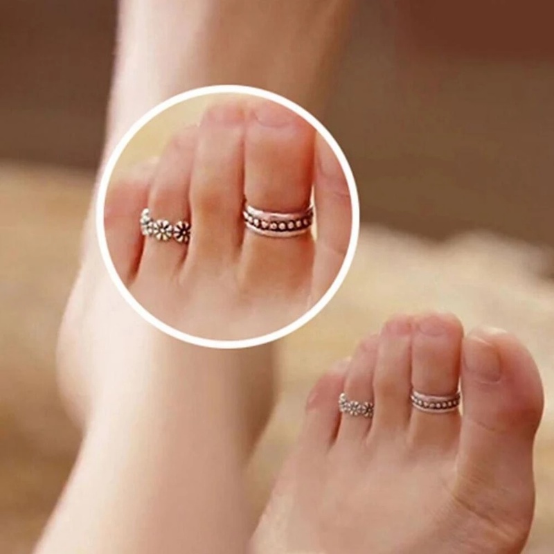 Set 7 Nhẫn Đeo Ngón Chân Phong Cách Bohemian Cổ Điển Dành Cho Nữ