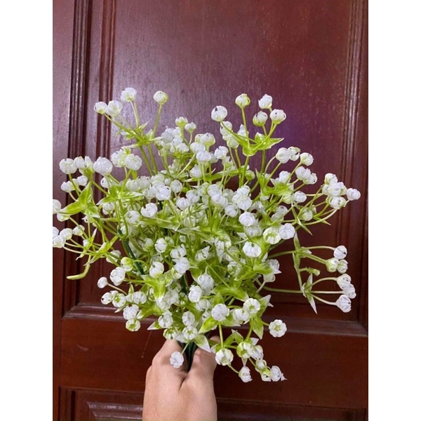 1 cụm hoa bayby nhựa trang trí