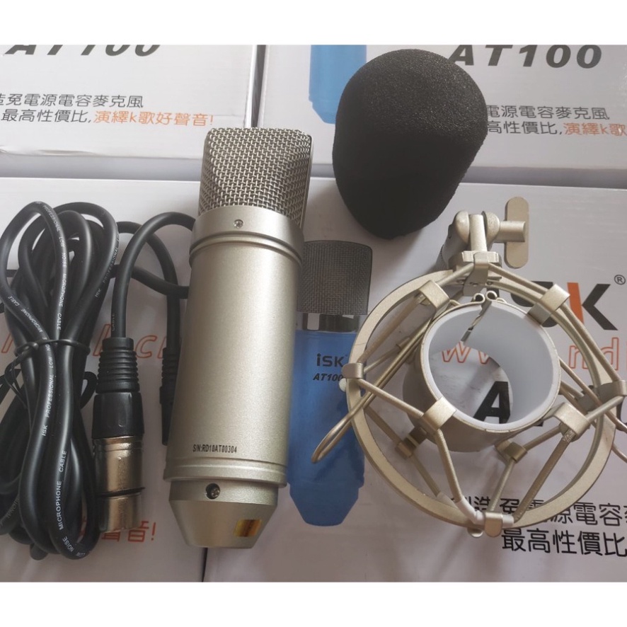 MICRO ISK AT-100 thu âm - livestream chuyên nghiệp (AT100-BM 900-AQ220-S8-V8-V9-V10) Loại Tốt