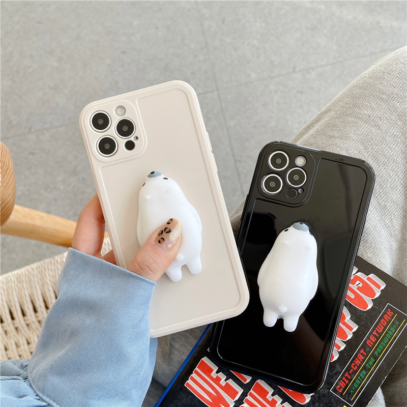 Ốp lưng iphone for iPhone 12 Pro Max Cute hapless bear iPhone 11 Pro Max Anti-fall Soft shell SE 2020 7plus 8plus xr xs XSMAX Vỏ Iphone