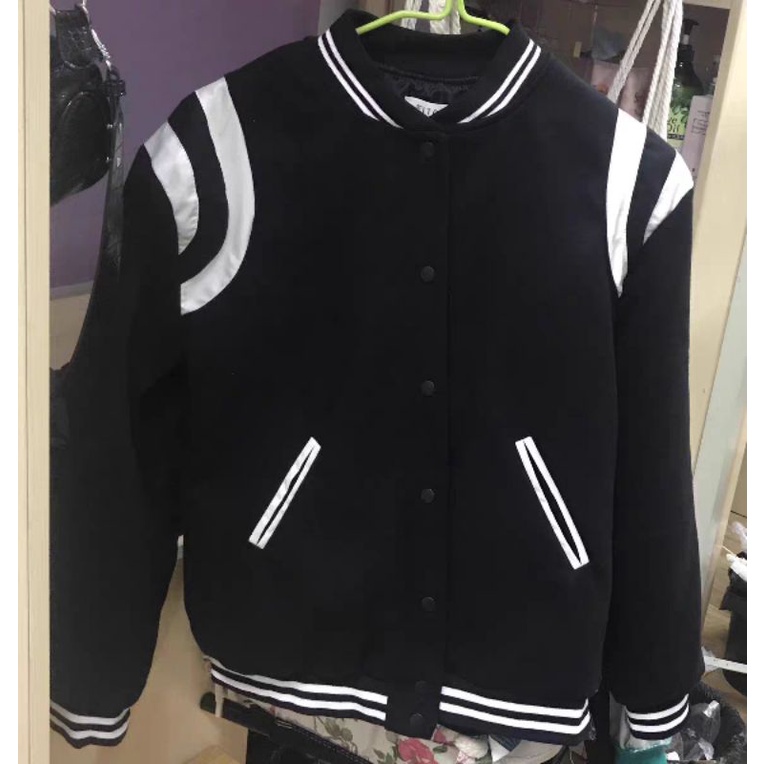 Áo khoác Varsity Teddy Chần bông Unisex chất đẹp