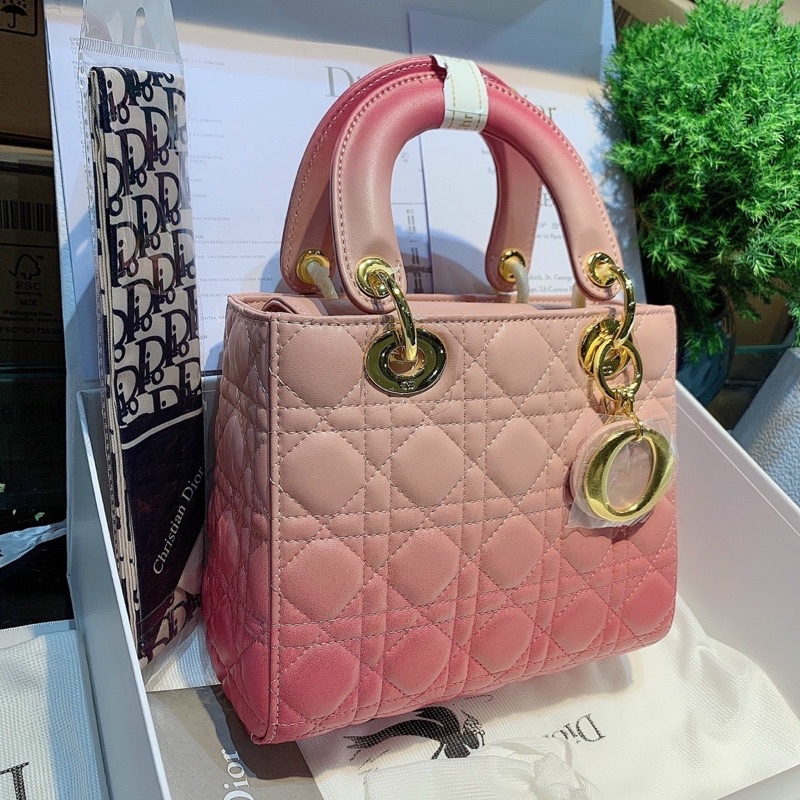 Túi Dior Lady hồng loang 5ô fullbox đẹp mê-phukien.changshouse