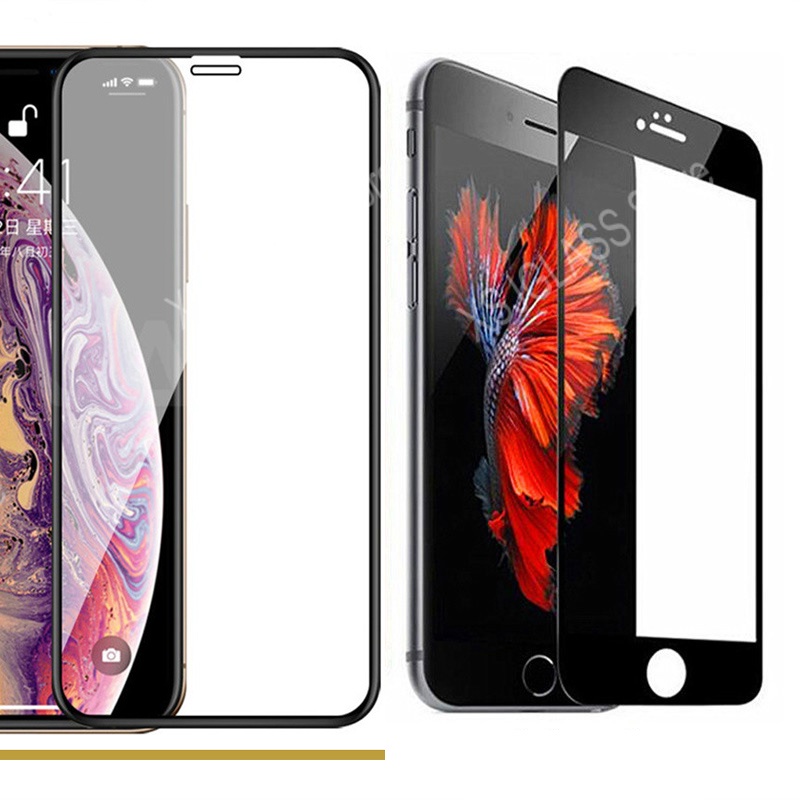 Kính Cường Lực 9D Bảo Vệ Toàn Màn Hình Cho iPhone 14 13 12 11 Pro Max X XS XR 7 8 6 6S Plus 5S SE