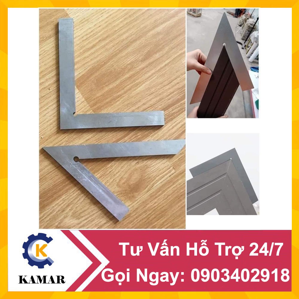 Bộ 2 thước ke góc 45 độ và 90 độ siêu chính xác, thước ke góc vuông, thước ke góc 45 độ, ke góc nhôm, sắt, inox