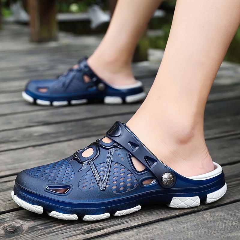 2023 Mới Dép Crocs Chống Trượt Thoáng Khí Siêu Nhẹ Thời Trang Đi Biển Cho Nam