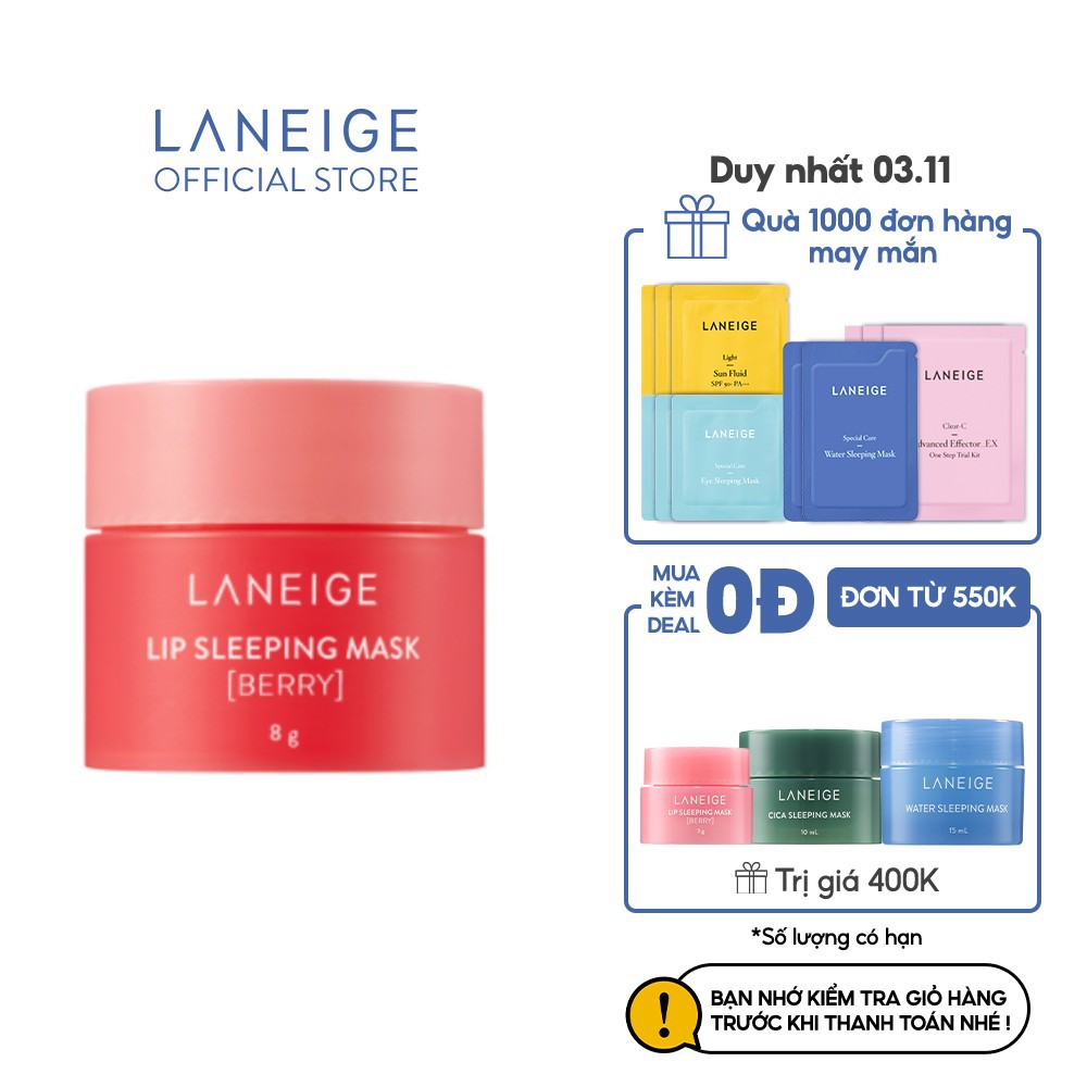 Mặt nạ ngủ cho môi Laneige Lip Sleeping Mask Berry 8g - Miniature-hdt1405 | BigBuy360 - bigbuy360.vn
