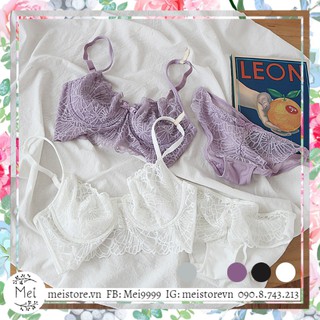 MEI STORE - ZELDA LINGERIE SET Bộ đồ lót nội y gọng không mút bản ren dày quyến rũ