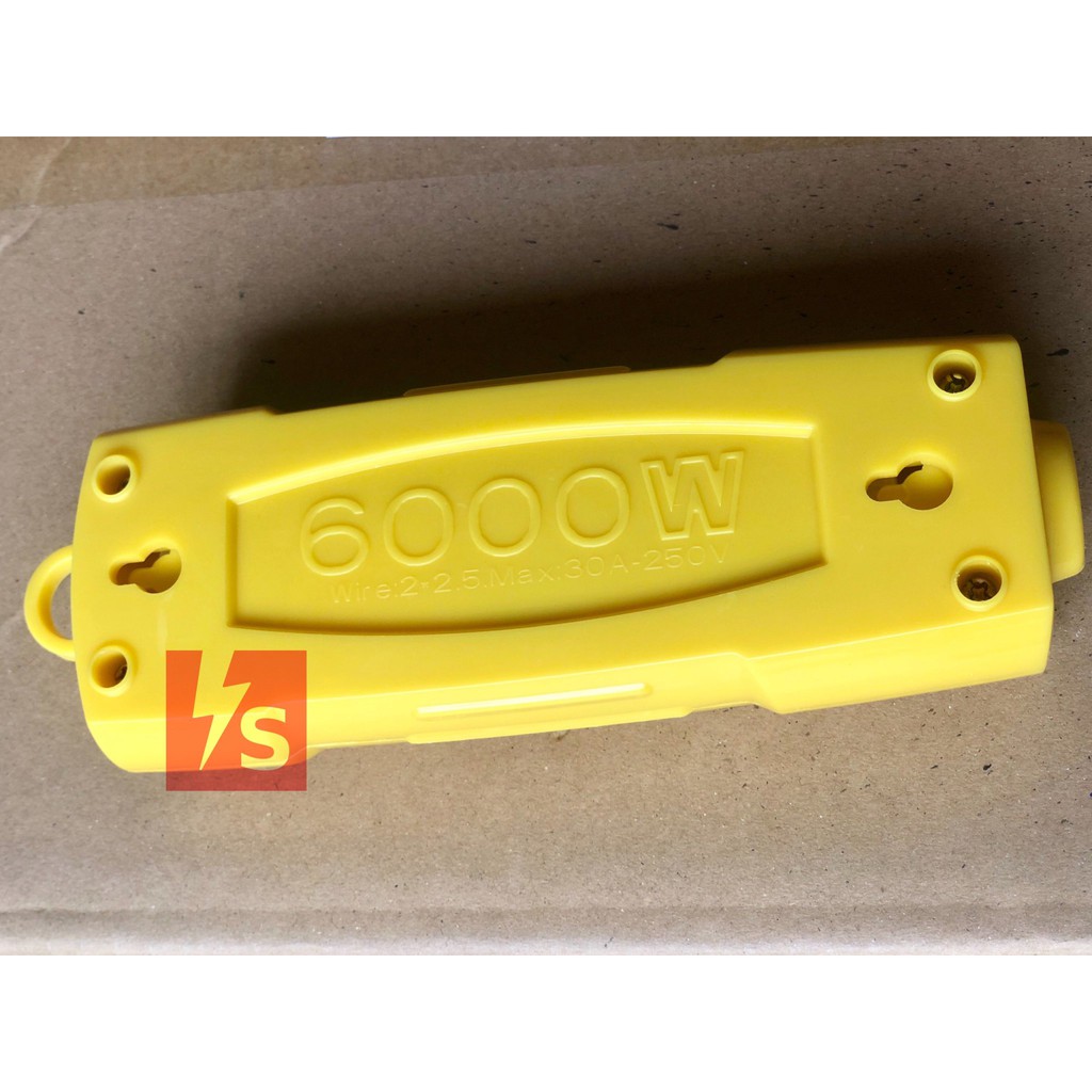 Ổ cắm điện chịu tải 6000W ELITON 3 ổ cắm, lõi sứ chịu nhiệt,vỏ nhựa chịu va đập, nhựa PC chống cháy, lò xo chống mô ve