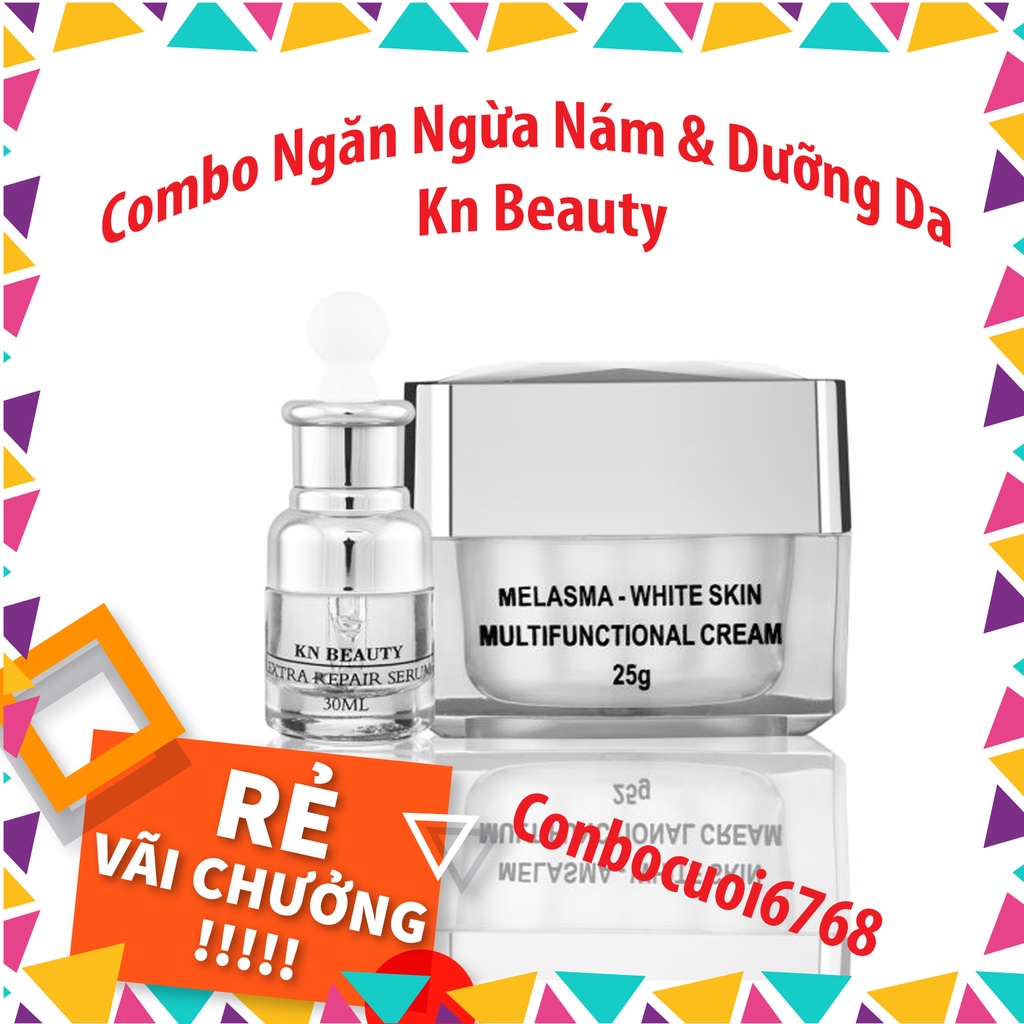 Combo dưỡng trắng sạch thâm nám Kn Beauty - Face và Serum