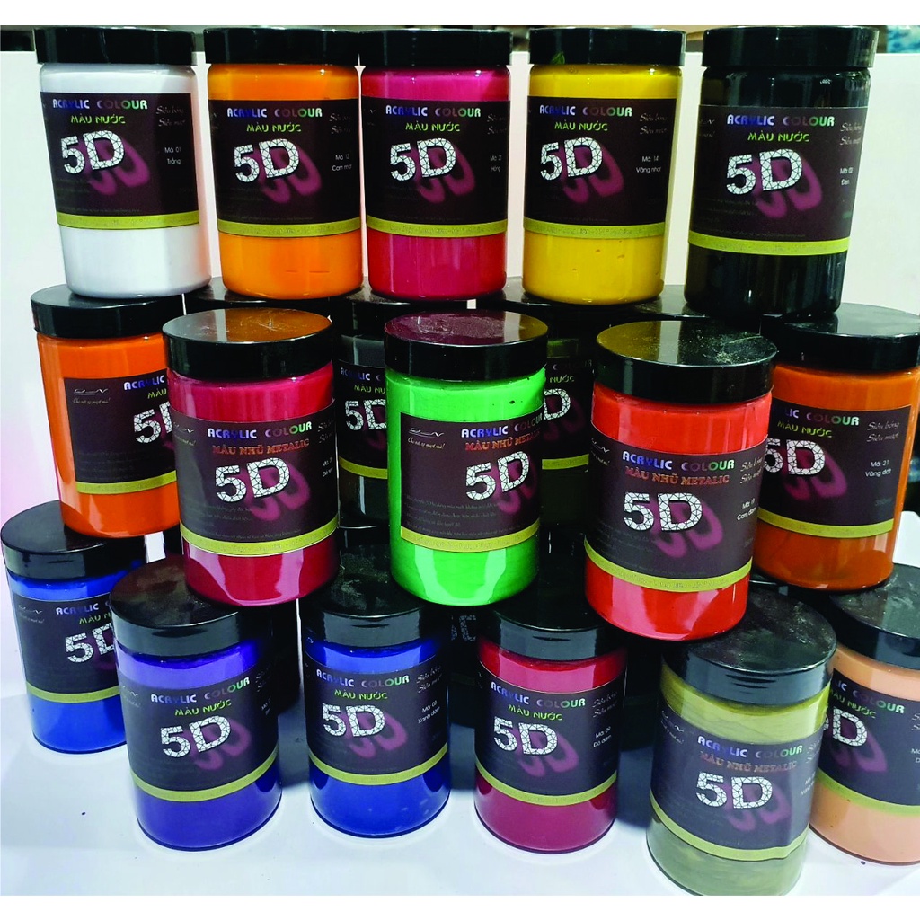 👌 MÀU ACRYLIC 5D 👌 MÀU NƯỚC, VẼ TRÊN MỌI CHẤT LIỆU / GIÁ 40500