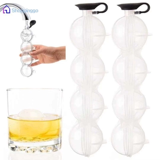 Khay làm đá viên tròn 4 ngăn tiện lợi