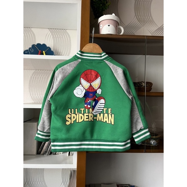 ÁO NỈ BOMBER HOẠ TIẾT SIÊU NHÂN - NHỆN CHO BÉ TRAI SIZE TỪ 14KG TỚI