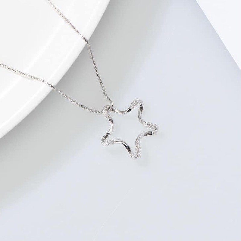 Dây chuyền nữ ngôi sao Bạc ta , to đẹp , sáng bóng , sang chảnh - Vàng bạc Khải Khải