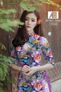 Vải áo dài 3D 