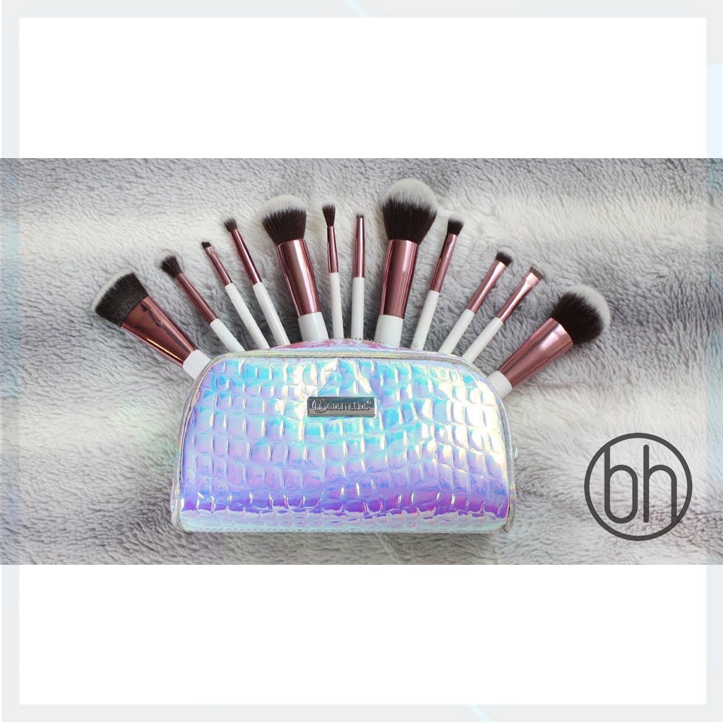 [BILL US] BỘ CỌ 12 CÂY BH COSMETICS CRYSTAL QUAZT 12 PIECE BRUSH SET WITH COSMETIC CASE