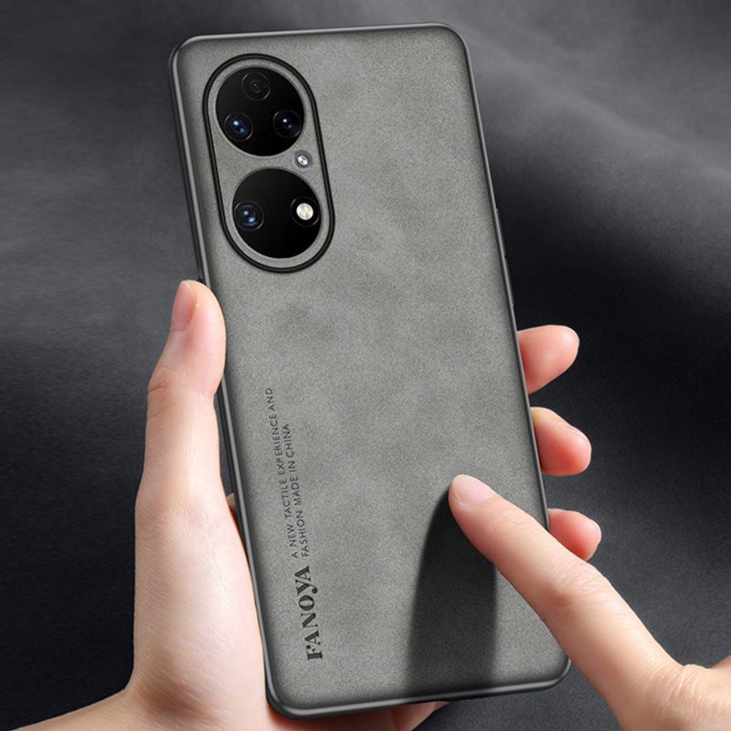 Ốp Điện Thoại Da Viền TPU Dẻo Thời Trang Sang Trọng Chống Sốc/ Rơi Cho Huawei P50 Pro P50P P50Pro Edge