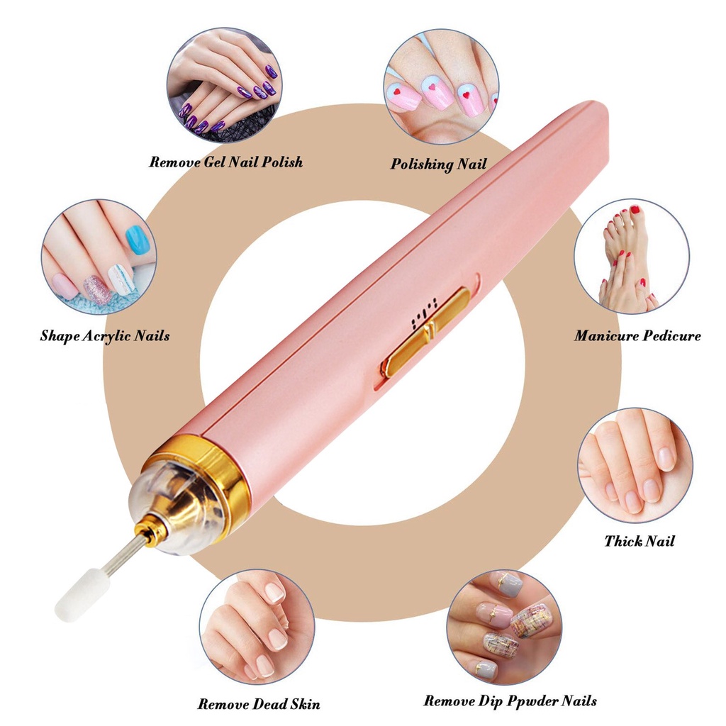 Máy dũa móng mini dùng cho người lớn và trẻ em loại sạc pin Nail Polishing Machine