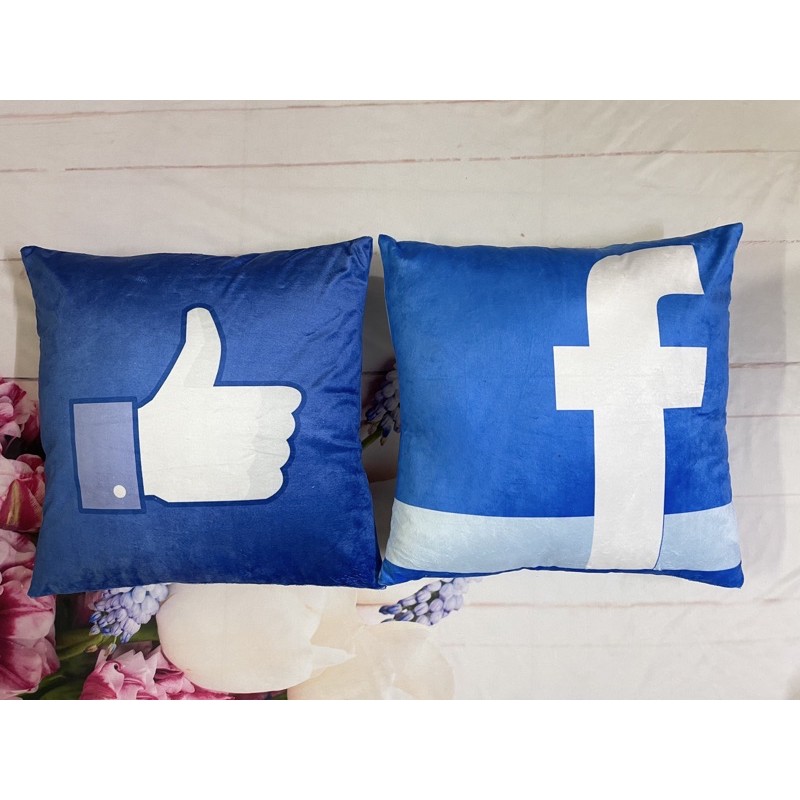 Set 2 Vỏ gối Facebook và Like