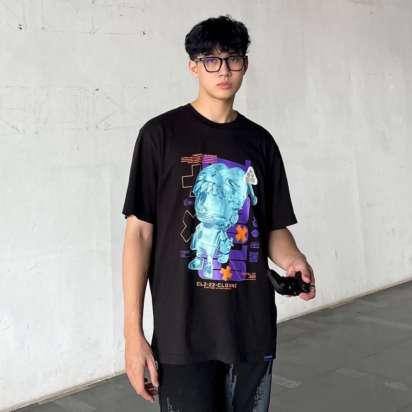 Áo thun tay lỡ local brand Clownz Z-Bot nhiều màu, phông graphic form rộng, cotton, unisex nam nữ