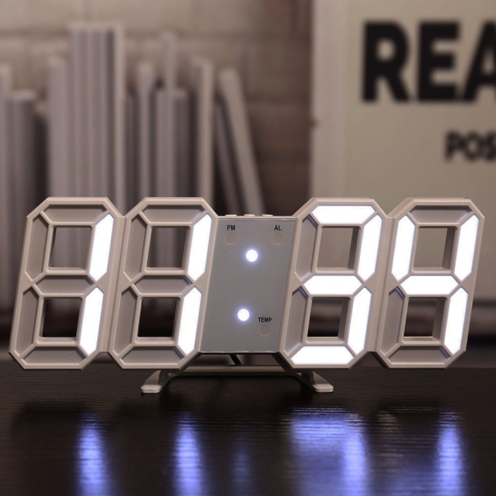 [ GIÁ HỦY DIỆT ] Đồng hồ LED 3D treo tường, để bàn thông minh Smart Clock