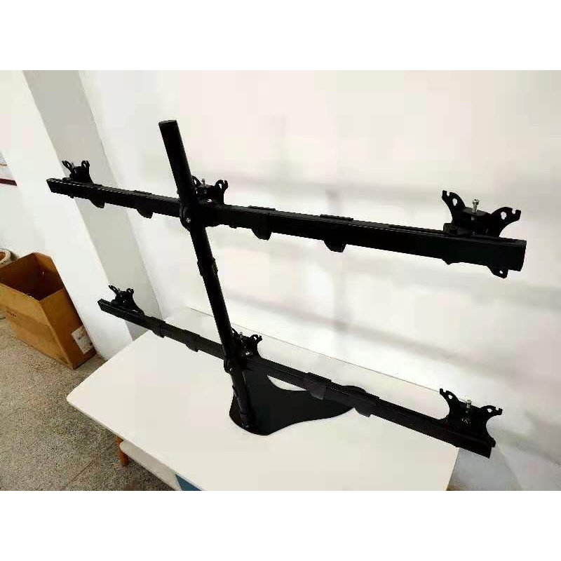 Giá treo 6 màn hình máy tính lcd, Led, 3 màn trên và 3 màn dưới dùng cho màn hình 14-24 inch, xoay màn hình 360 độ