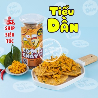 Cơm cháy lắc khô gà hũ lớn 300g TIỂU DẦN đồ ăn vặt vừa ngon vừa rẻ