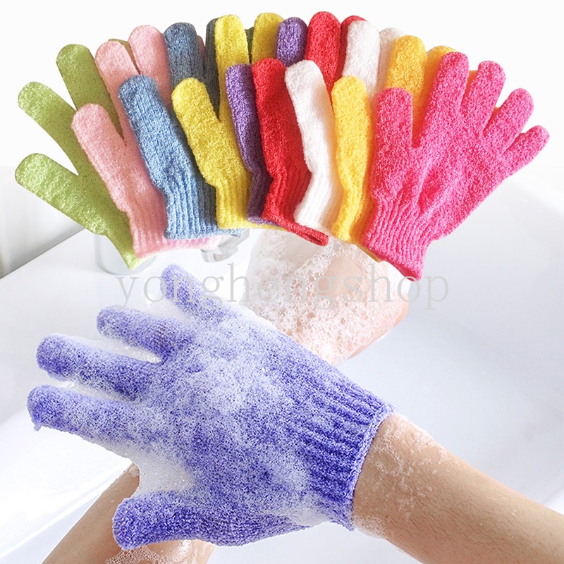 1 Găng Tay Tẩy Tế Bào Chết Mát Xa Cơ Thể Hai Mặt Tiện Dụng