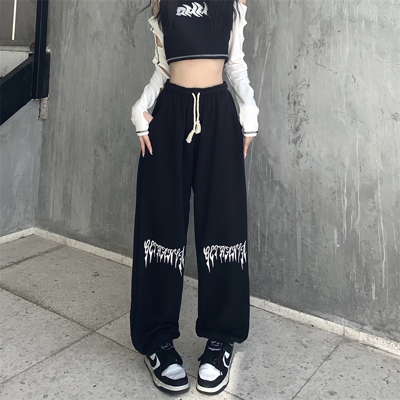 Quần ống rộng In Họa Tiết Phong Cách Cổ Điển Dành Cho Cả Nam Và Nữ