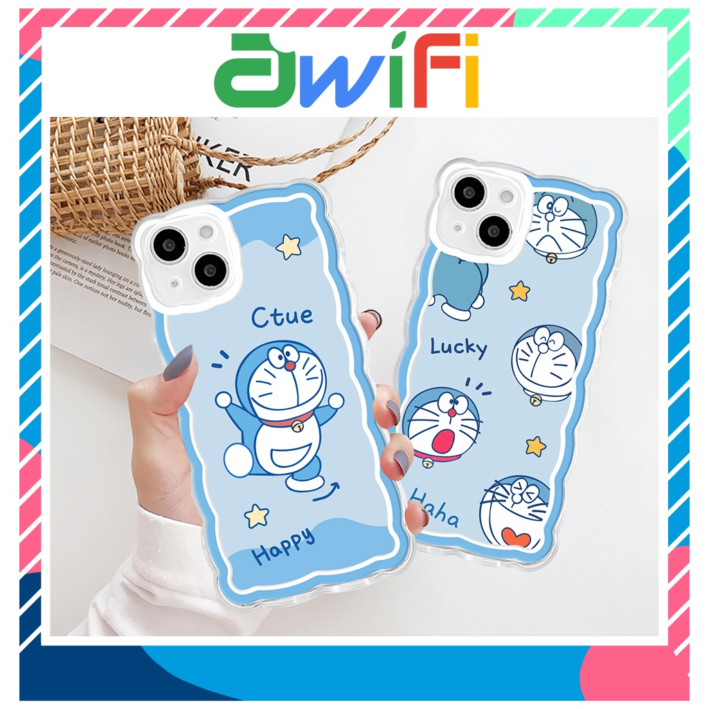 Ốp lưng iphone trong lượn sóng doraemon 6s/6plus/7/7plus/8/8plus/xs/11/12/13/pro/max/plus/promax - Sale Hot V4-10