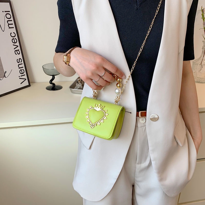 Túi Đeo Chéo Hình Vuông Nhỏ Đính Ngọc Trai Thời Trang 2022 Phong Cách Phương Tây