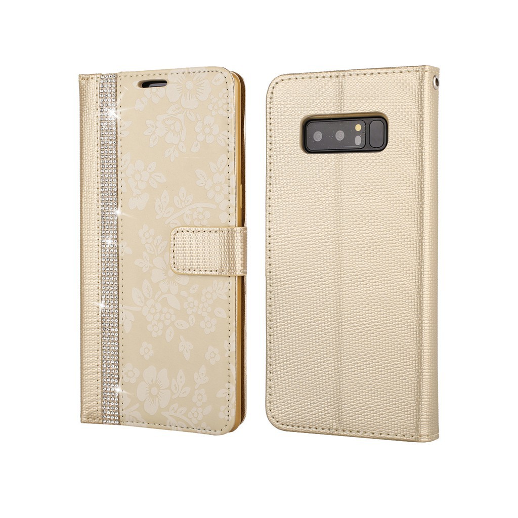 Bao da đính đá cho Samsung Note8 A3 A5 2017