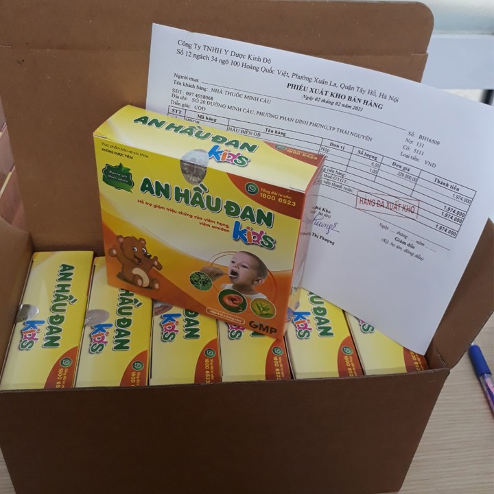 Siro An Hầu Đan Kids cho trẻ viêm Amidan, viêm VA, viêm họng