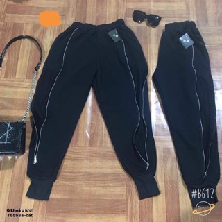 Quần baggy khoá phối lưới hông (T)