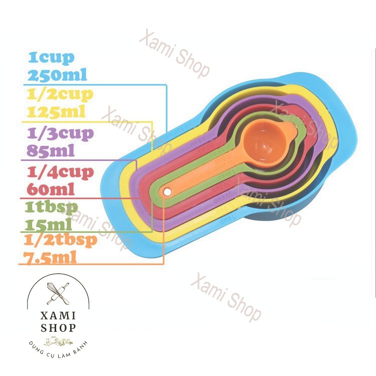 Dụng Cụ Làm Bánh Cup Đong Làm Bánh Thìa Định Lượng Làm Bánh Xamishop