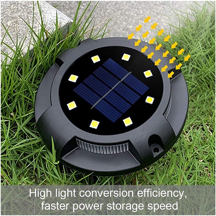 Đèn 8Led Siêu Sáng Hình Tròn Sử Dụng Năng Lượng Mặt Trời
