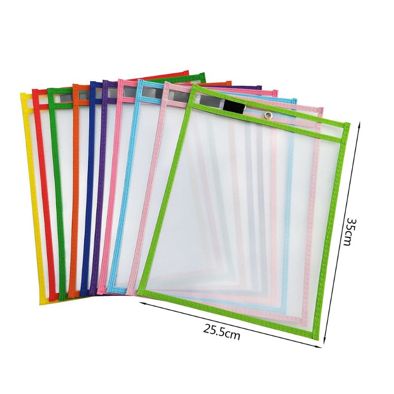Bộ 10 Túi Đựng Vé Trong Suốt Tái Sử Dụng Được Kích Thước 10 &quot;x 14&quot;