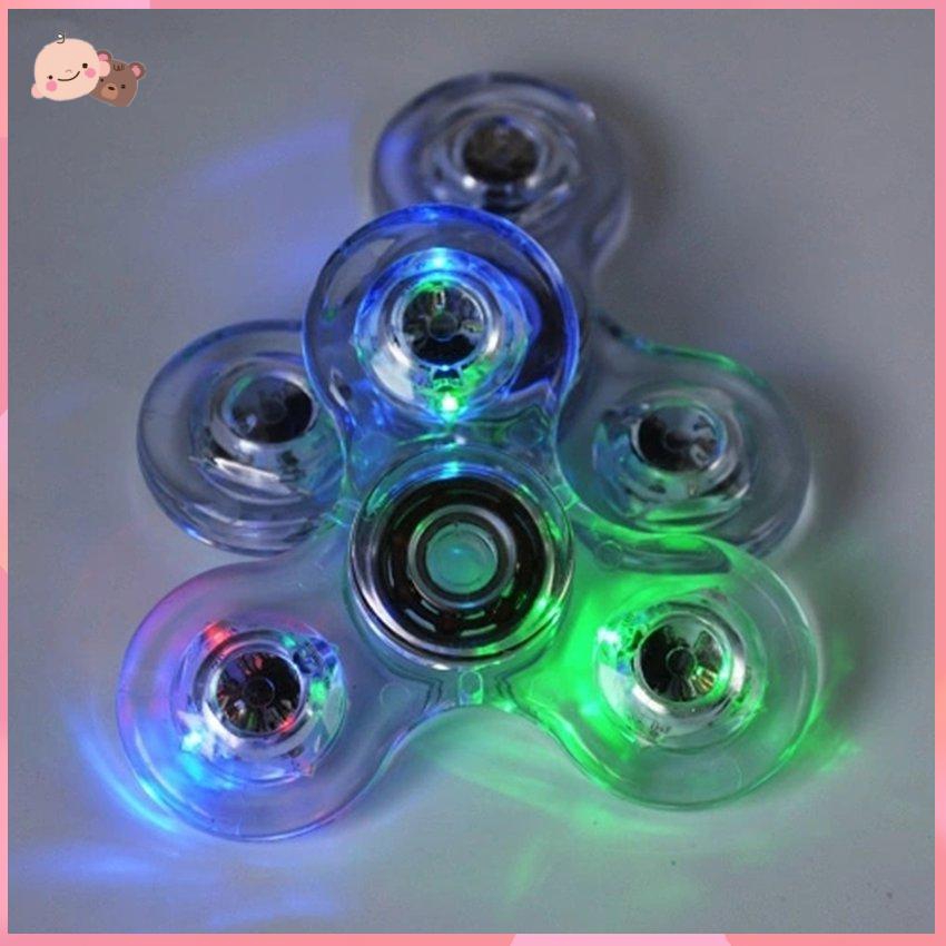 Con quay đồ chơi fidget spinner bằng pha lê nhiều màu sắc Led