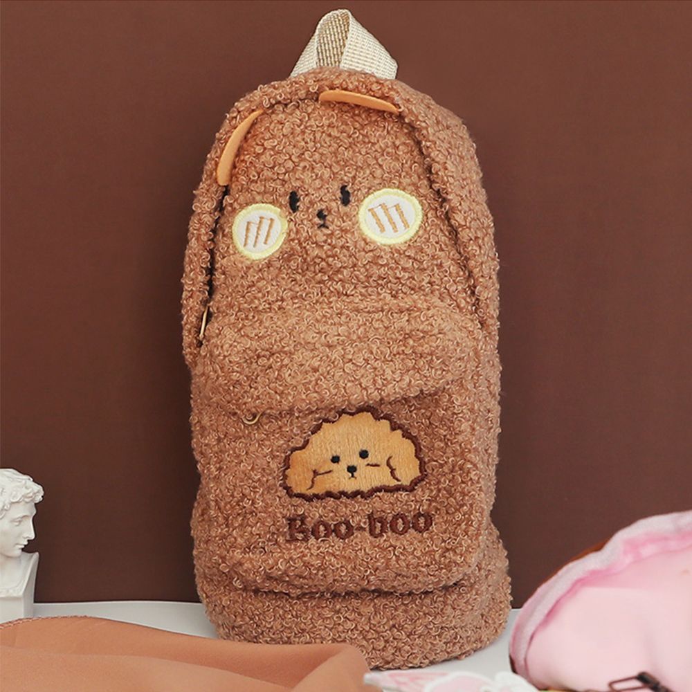 Túi đựng bút / đồ trang điểm bằng vải bông hình gấu dễ thương nhiều màu sắc