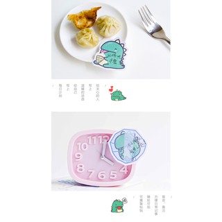 Set 4 mẫu Giấy note hình khủng long xanh Li Meng