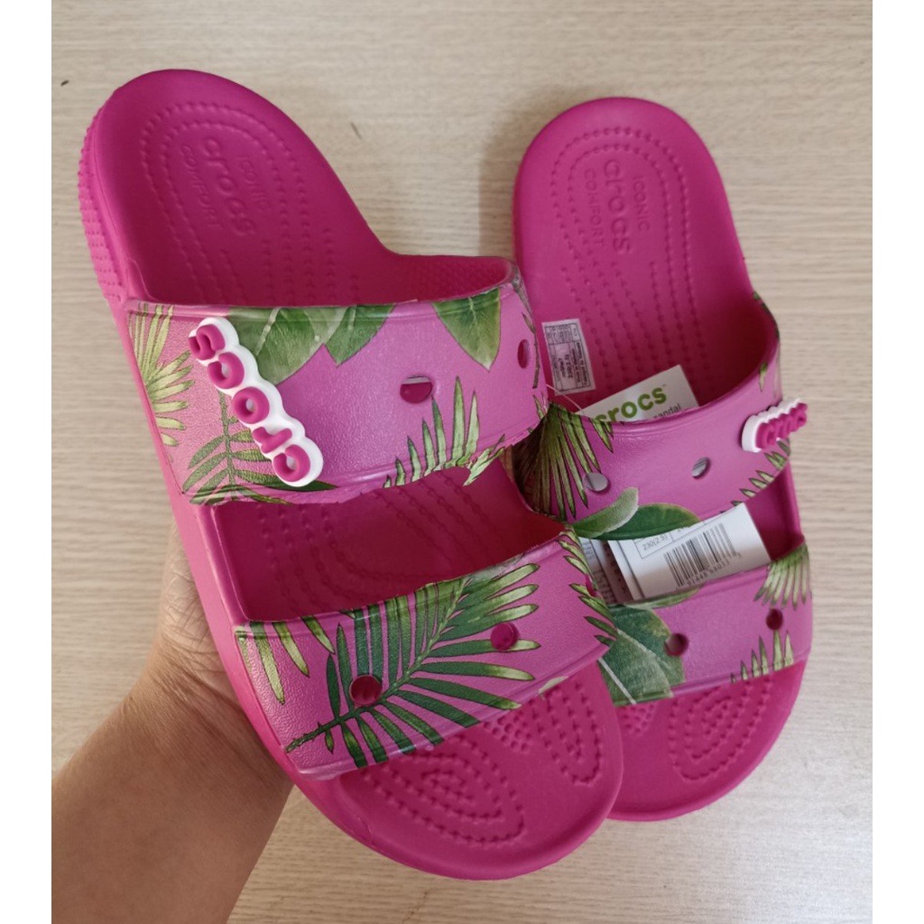 CROCS - Dép Lê classic 2 quai họa tiết nam nữ, PB106 - p1