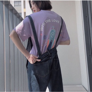 Áo phông vũ trụ Love tím HARI
