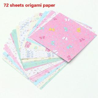 Bộ 72 Giấy Xếp Origami Họa Tiết Hoa Vuông Tiện Dụng