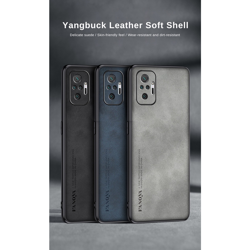 For Xiaomi Redmi Note10 10 Pro Leather Protective Case Redme Note 10Pro Max 10Pro Note 10 11 T Anti-Knock Frame Cover Fundas