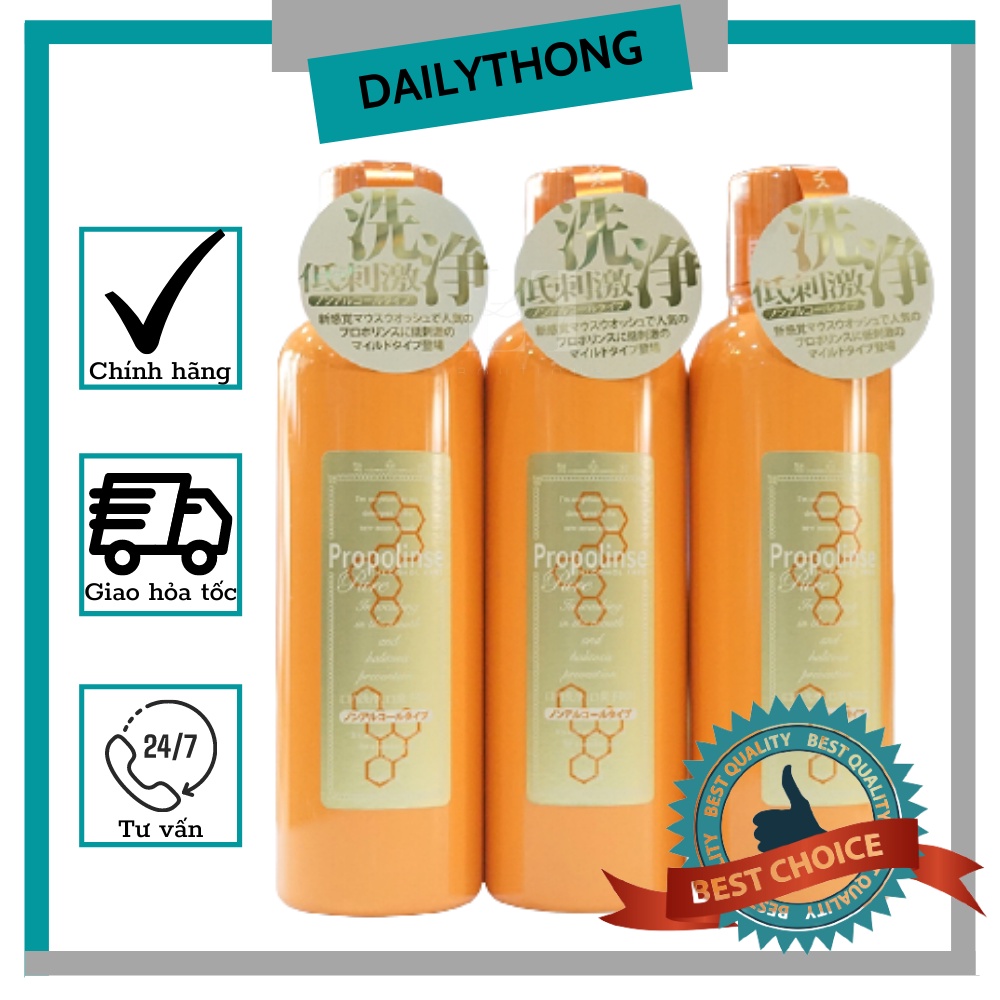 Nước súc miệng không cay Nhật Bản PROPOLINSE Pure Alcohol Free (600ml)