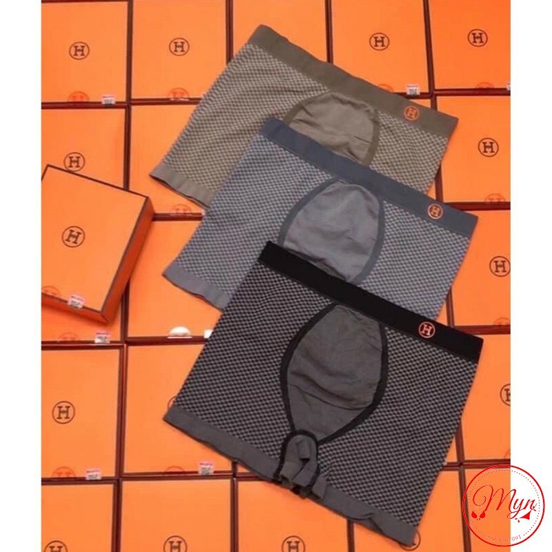 HỘP 3 quần sịp đùi nam chữ H hộp cam hàng đẹp chuẩn loại 1