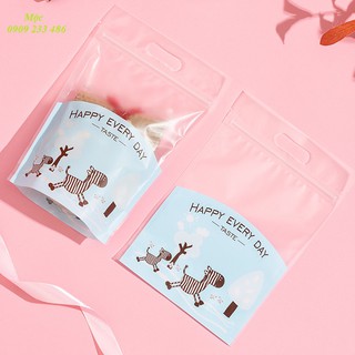 (Set 10 túi) Túi Zip bánh kẹo happy every day
