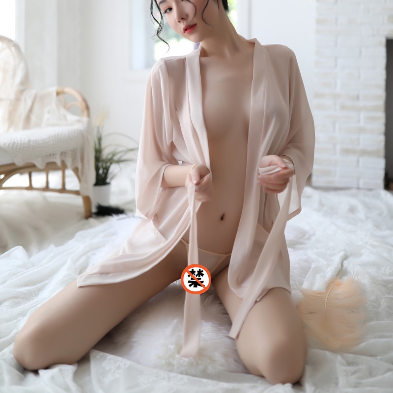 Female summer sexy shirt temptation kimono bathrobe nightgown underwear nightdress | BigBuy360 - bigbuy360.vn